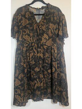 Peruvian Connection whimsigoth paisley forest fairy babydoll dress XXL boho